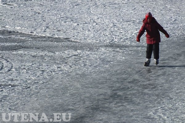 Ant Dauniškio ežero ledo