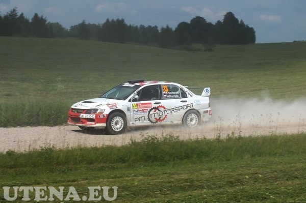 Ralio trasoje Tomasz Kochanski ir Maciej Machela ekipažas iš Lenkijos su automobiliu Mitsubishi Lancer